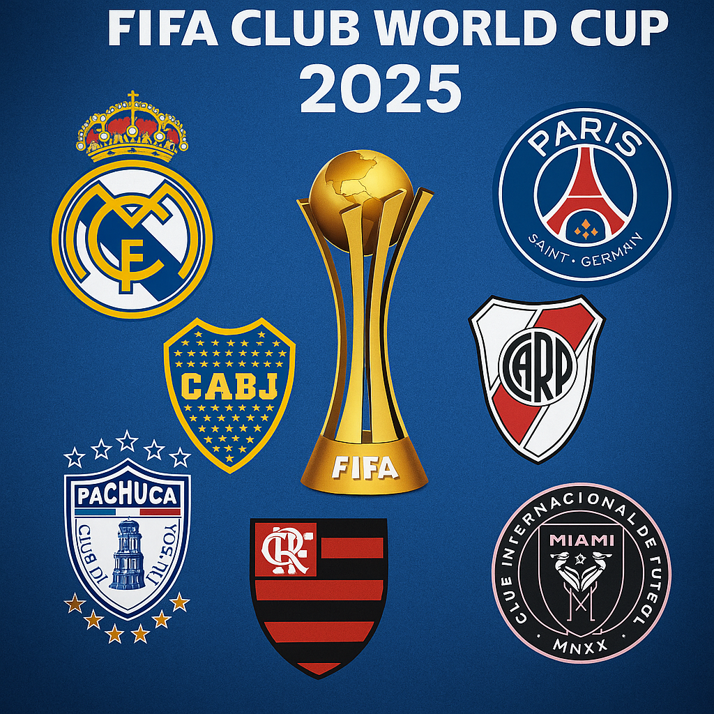 Imagen de algunos equipos que jugarán el mundial de clubes de la Fifa 2025